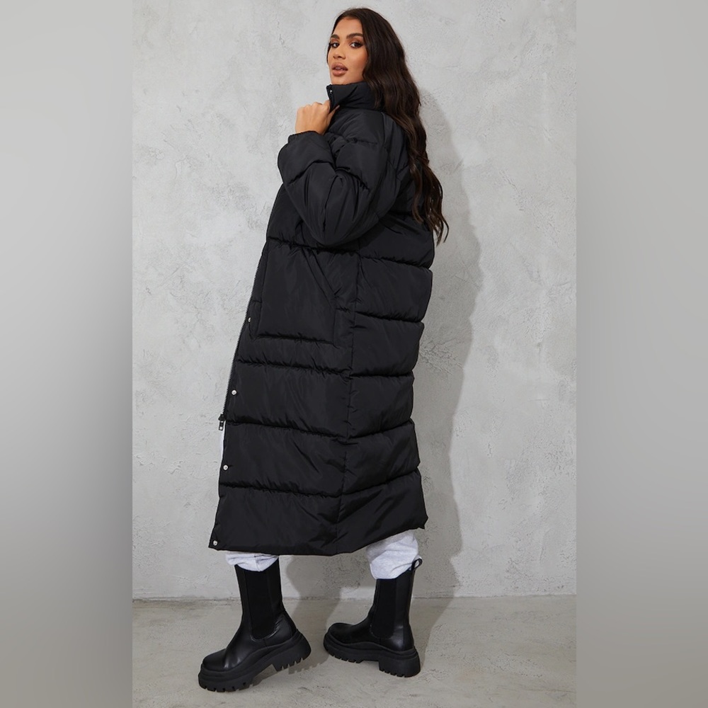 PrettyLittleThing Tall Black Long Puffer Coat